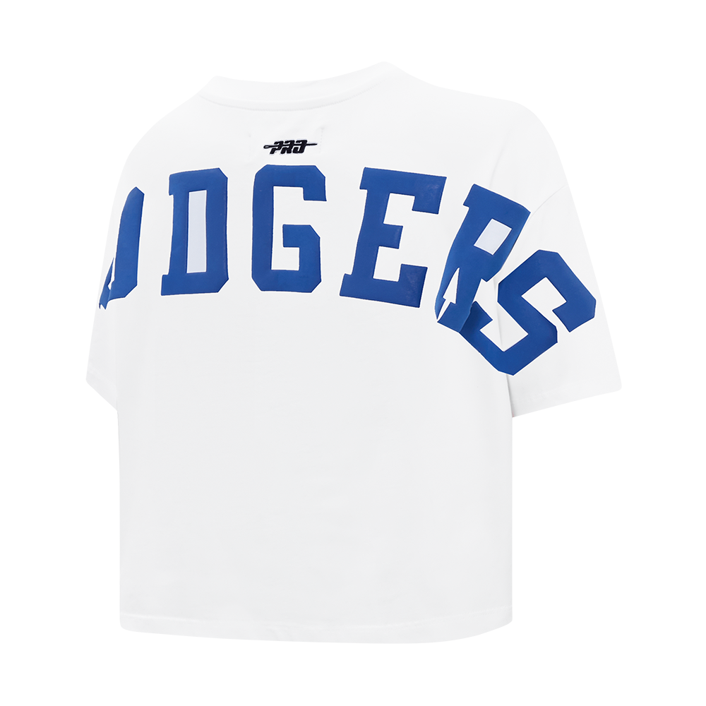MLB LOS ANGELES DODGERS WINGSPAN WOMEN'S SJ BOXY TEE (WHITE)