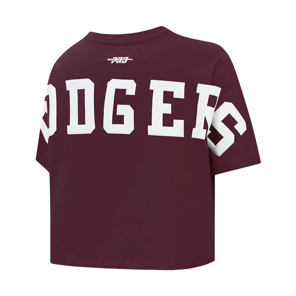 MLB LOS ANGELES DODGERS WINGSPAN WOMEN'S SJ BOXY TEE (WINE)