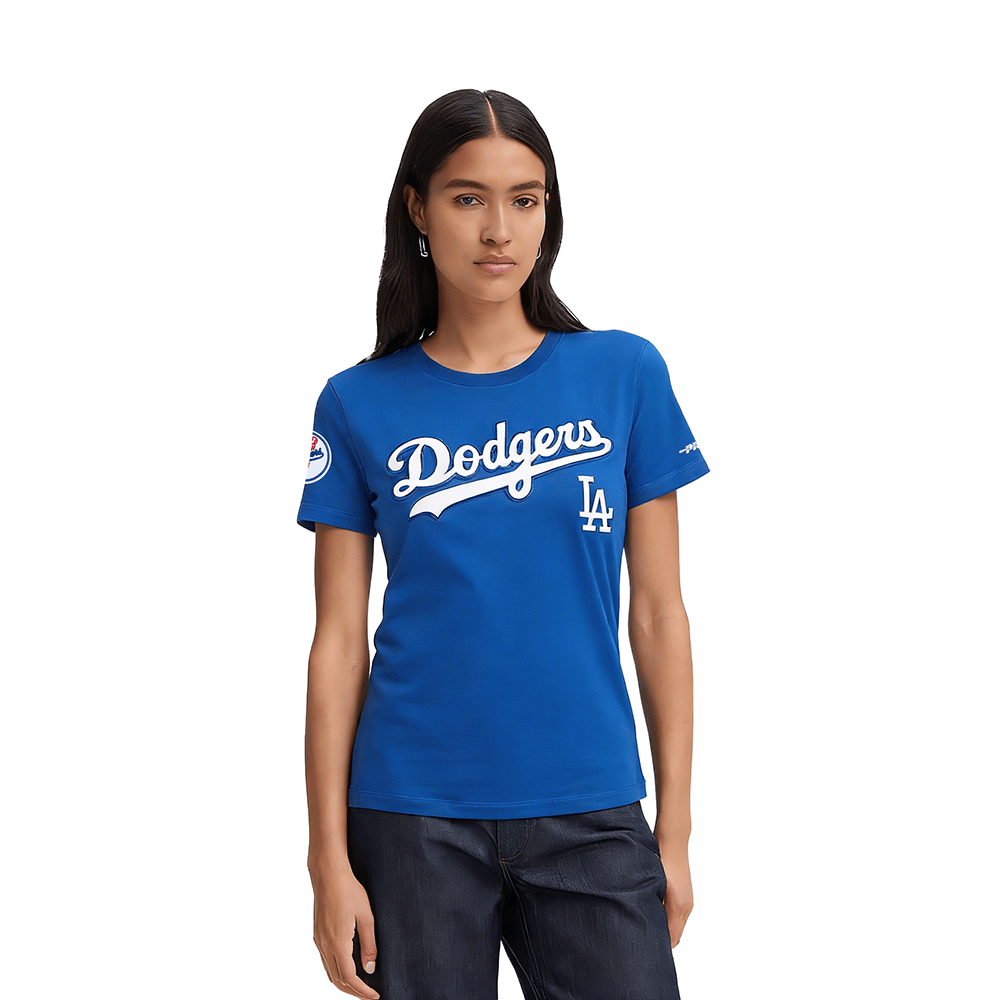 MLB LOS ANGELES DODGERS CLASSIC CHENILLE WOMEN'S SJ SLIM FIT TOP (DODG ...