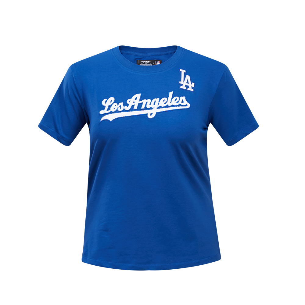 PRO STANDARD Los Angeles Dodgers Womens Crop Tee - BLUE