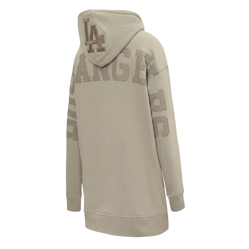 MLB LOS ANGELES DODGERS WINGSPAN WOMEN'S FLC HOODIE DRESS (TAUPE)