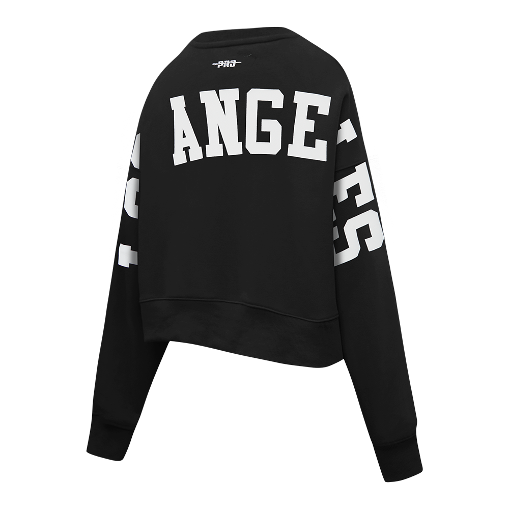 MLB LOS ANGELES DODGERS WINGSPAN WOMEN'S FLC CREWNECK (BLACK)