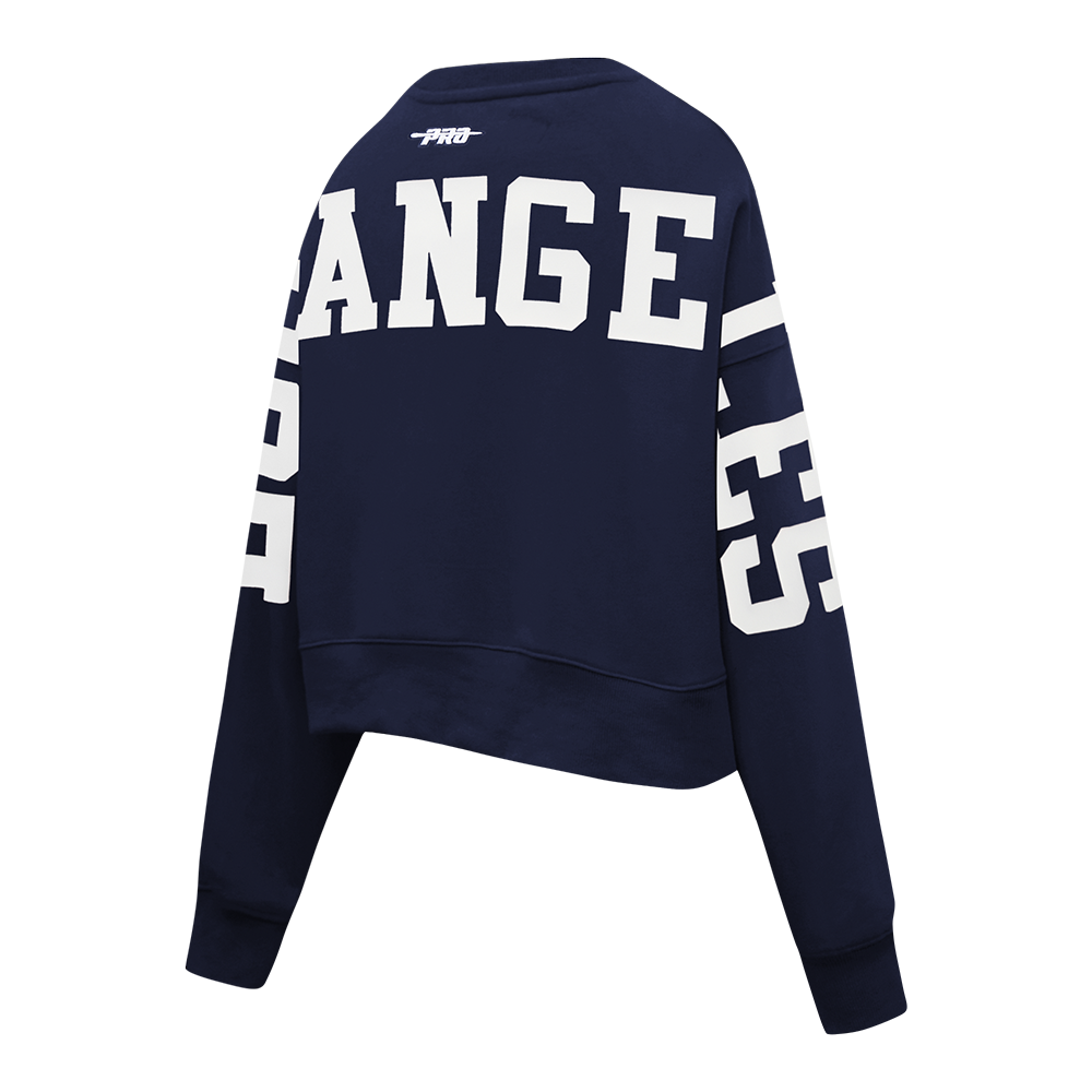 MLB LOS ANGELES DODGERS WINGSPAN WOMEN'S FLC CREWNECK (MIDNIGHT NAVY)