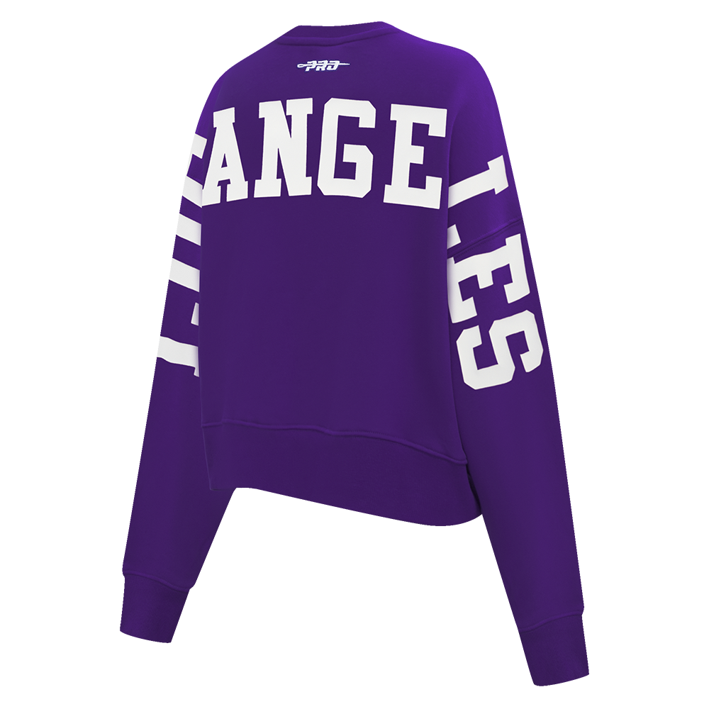 MLB LOS ANGELES DODGERS WINGSPAN WOMEN'S FLC CREWNECK (PURPLE)