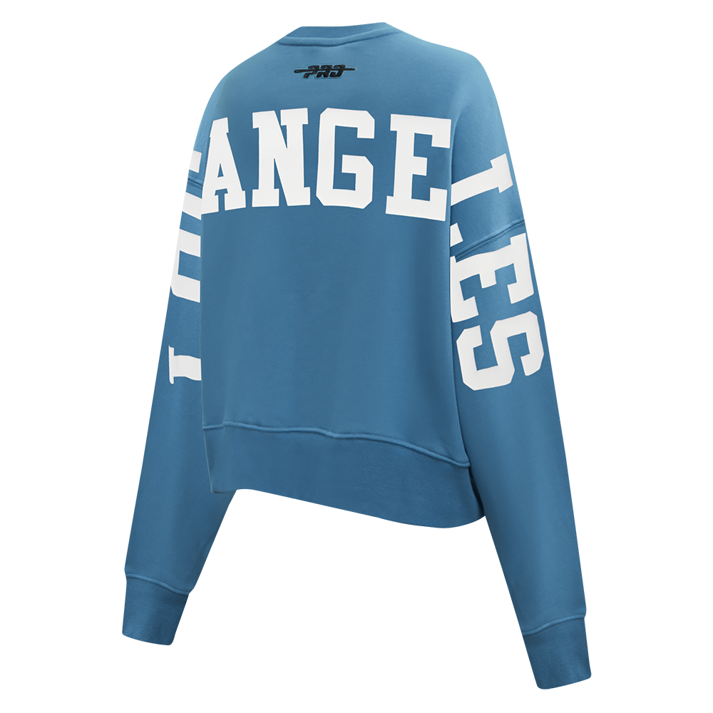 MLB LOS ANGELES DODGERS WINGSPAN WOMEN'S FLC CREWNECK (STEEL BLUE)