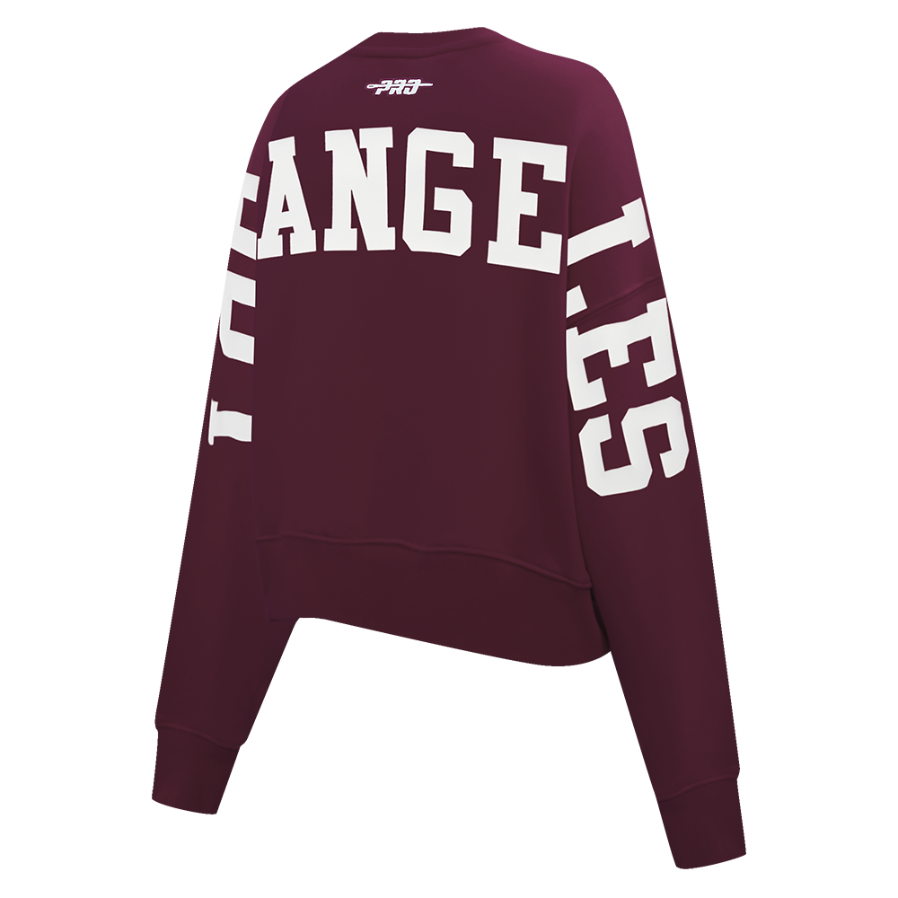 MLB LOS ANGELES DODGERS WINGSPAN WOMEN'S FLC CREWNECK (WINE)