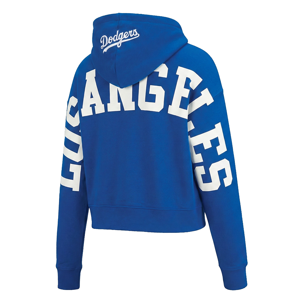 MLB LOS ANGELES DODGERS WINGSPAN WOMEN'S FLC CROPPED PO HOODIE (DODGER BLUE)