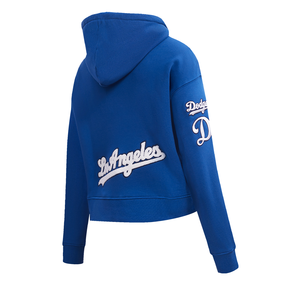 LOS ANGELES DODGERS CLASSIC FLC CROPPED PO HOODIE (WHITE) – Pro Standard