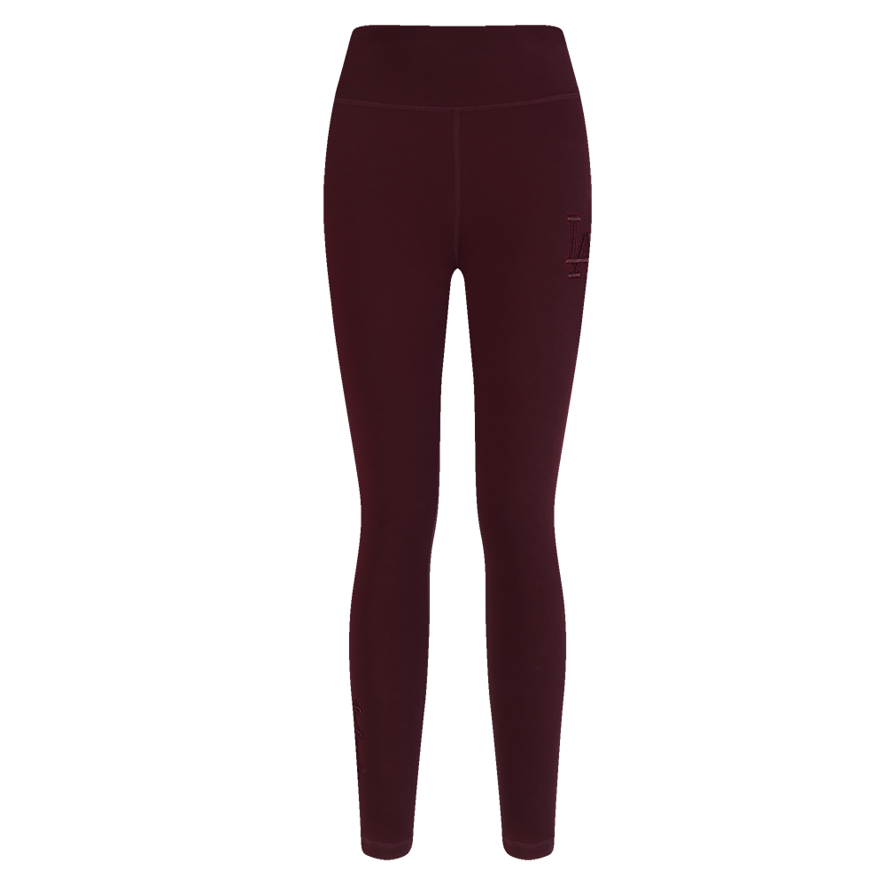 MLB LOS ANGELES DODGERS NEUTRAL HIGH WAIST JERSEY LEGGING (WINE)
