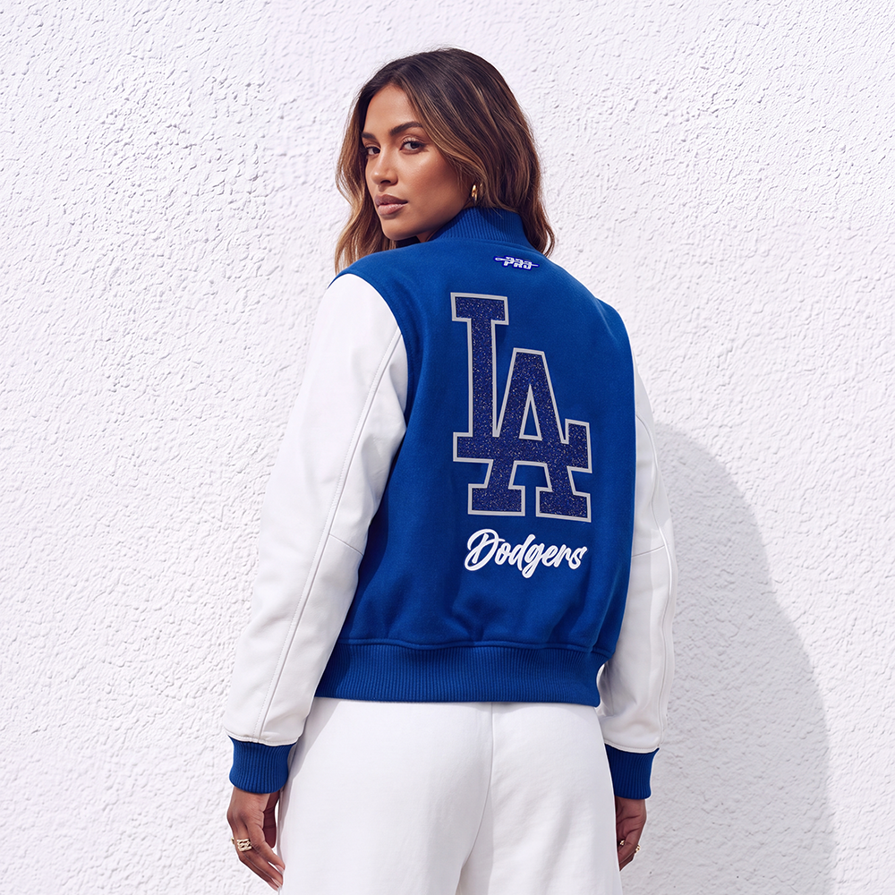 LA Dodgers Team Crystalline varsity jacket — back