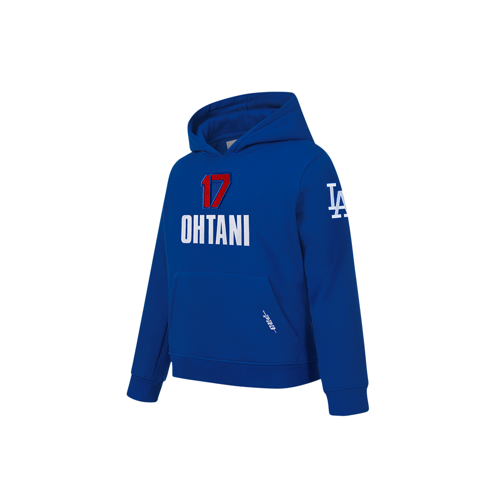 MLB LOS ANGELES DODGERS  SHOHEI OHTANI #17 CLASSIC PLAYER NAME AND NUMBERæLITTLE BOYS PULLOVER HOODIE (DODGER BLUE)