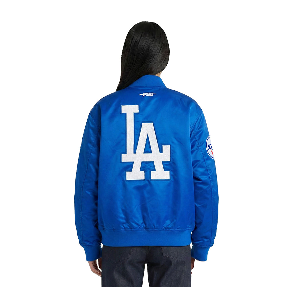 MLB LOS ANGELES DODGERS GAME DAY CLASSICS WOMEN'S SATIN JACKET (DODGER BLUE)