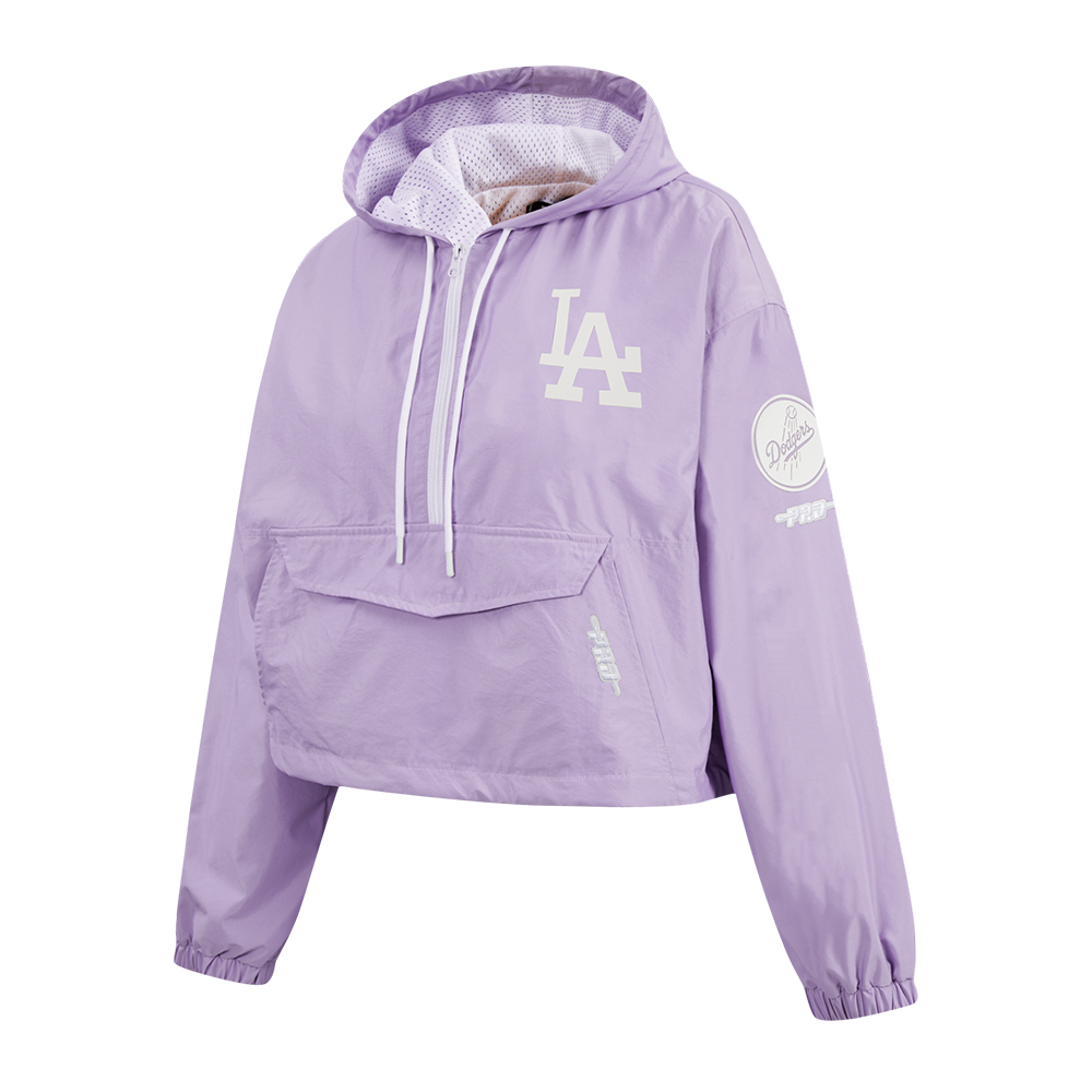 MLB LOS ANGELES DODGERS HOLOGRAM WOMEN'S 1/2 ZIP WIND JACKET (IRIDESCENT)