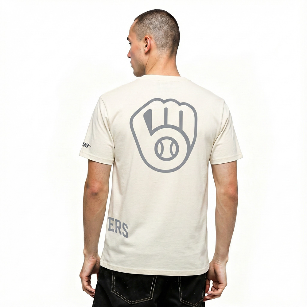MILWAUKEE BREWERS STREET TEAM MEN'S CJ DROP SHOULDER TEE (EGGSHELL)