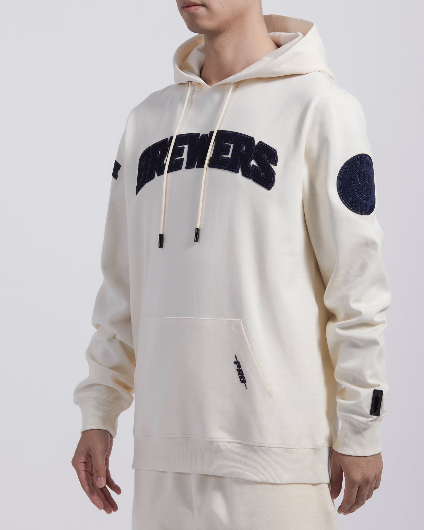 MLB MILWAUKEE BREWERS TRIPLE TONAL DK PO HOODIE (EGGSHELL)