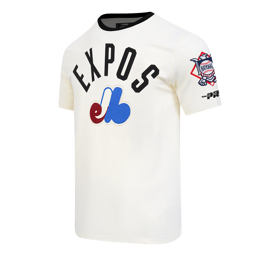 MLB MONTREAL EXPOS MODERN ORIGINALS MEN'S RINGER TEE (EGGSHELL/ BLACK)