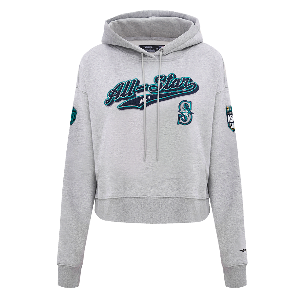 MLB ALL STAR 2023 WOMEN´S CROPPED PO HOODIE (HEATHER GREY)