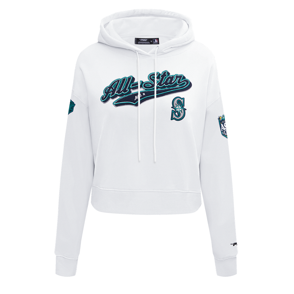MLB ALL STAR 2023 WOMEN'S CROPPED PO HOODIE (WHITE)