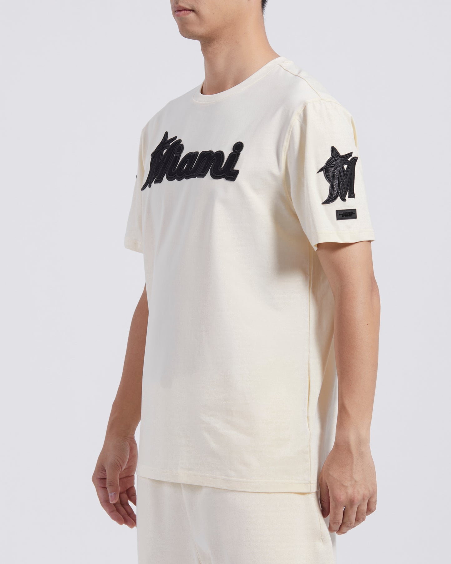 MLB MIAMI MARLINS TRIPLE TONAL SJ TEE (EGGSHELL)