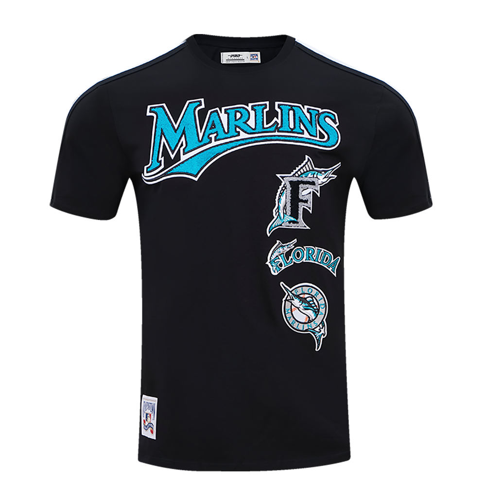 MLB FLORIDA MARLINS RETRO CLASSIC MEN S STRIPED TOP BLACK