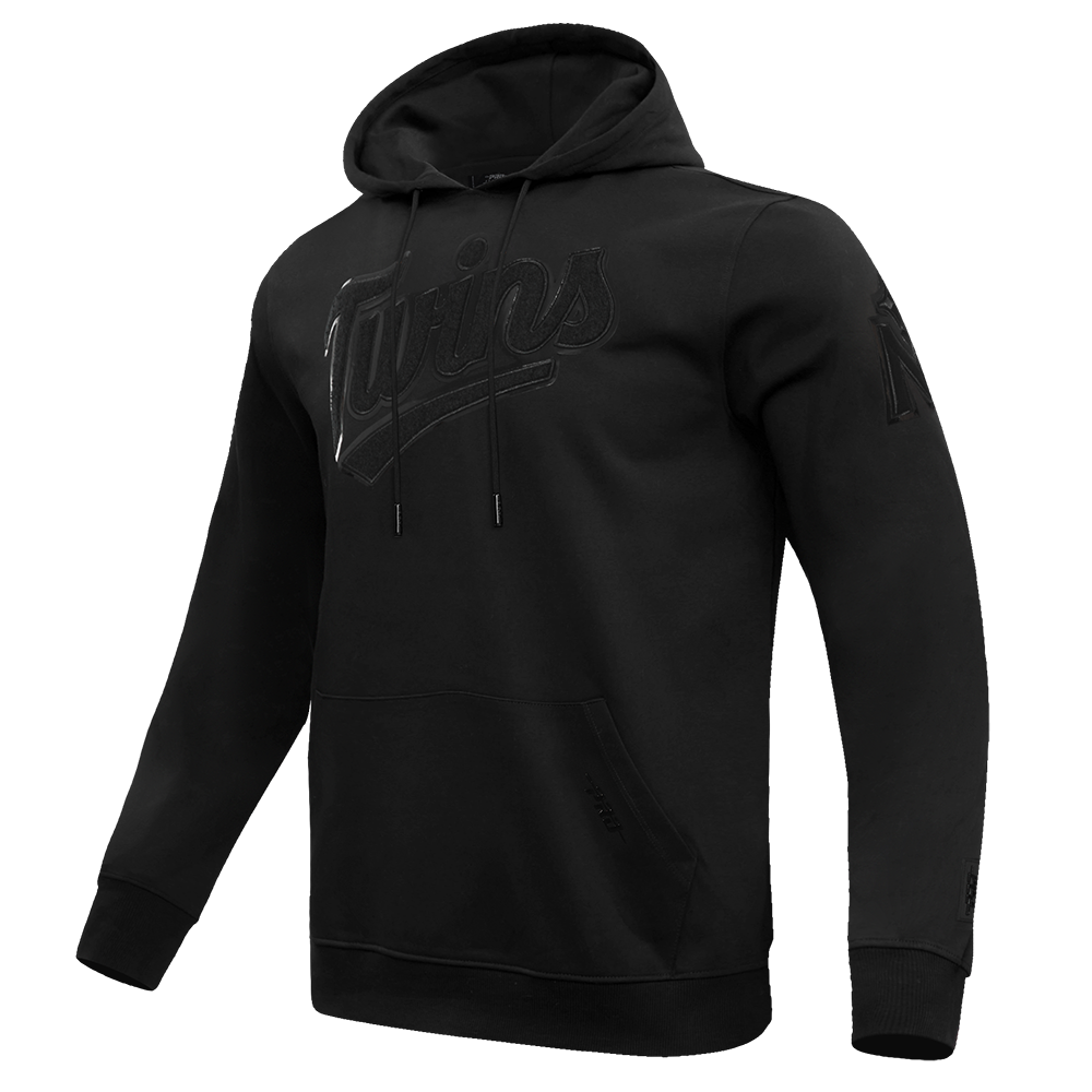 MLB MINNESOTA TWINS TRIPLE BLACK DK PULLOVER HOODIE (TRIPLE BLACK)