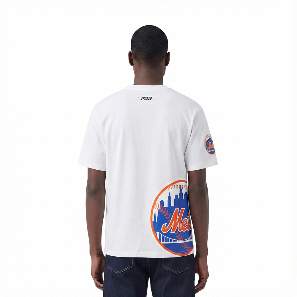 MLB NEW YORK METS LIVING LARGE MEN'S CJ DROP SHOULDER TEE (WHITE)