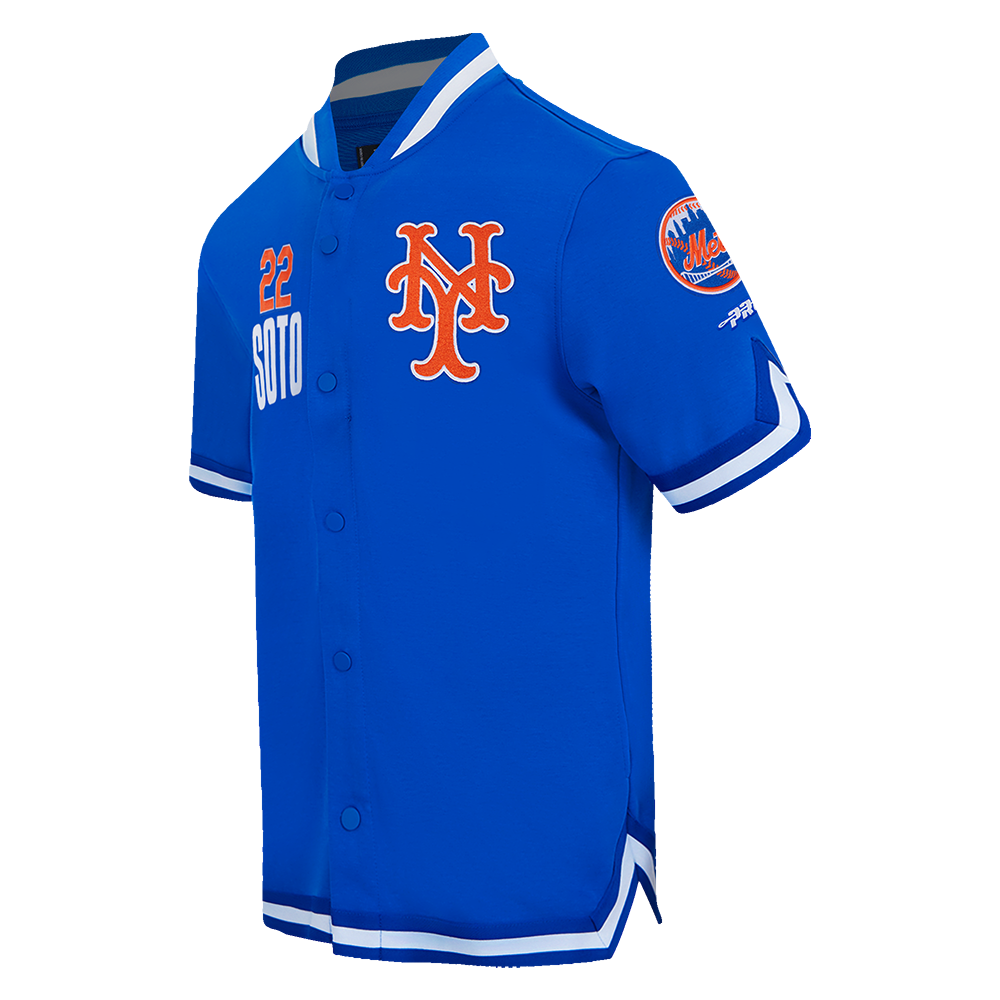 MLB NEW YORK METS JUAN SOTO #22 CLASSIC PLAYER NAME AND NUMBER MEN'S BUTTON DOWN SHIRT (ROYAL BLUE)