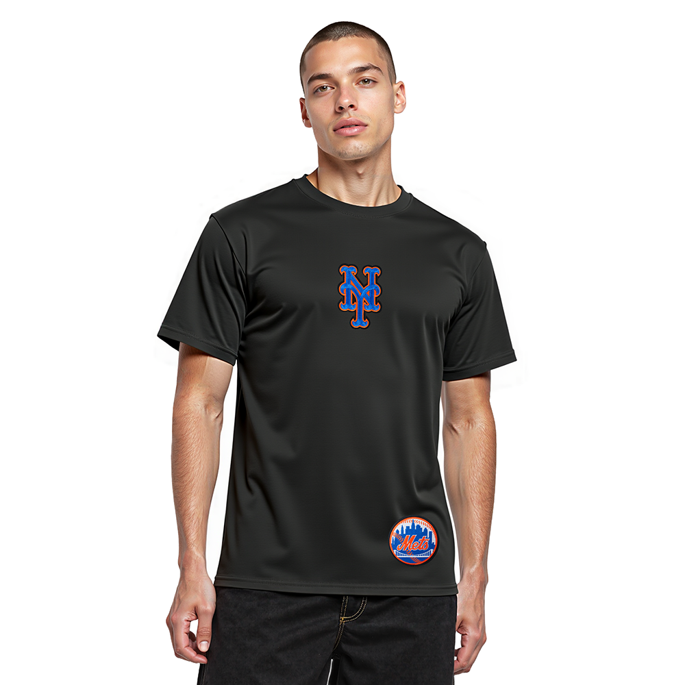 MLB NEW YORK METS WINGSPAN MEN'S CJ DROP SHOULDER TEE (BLACK)