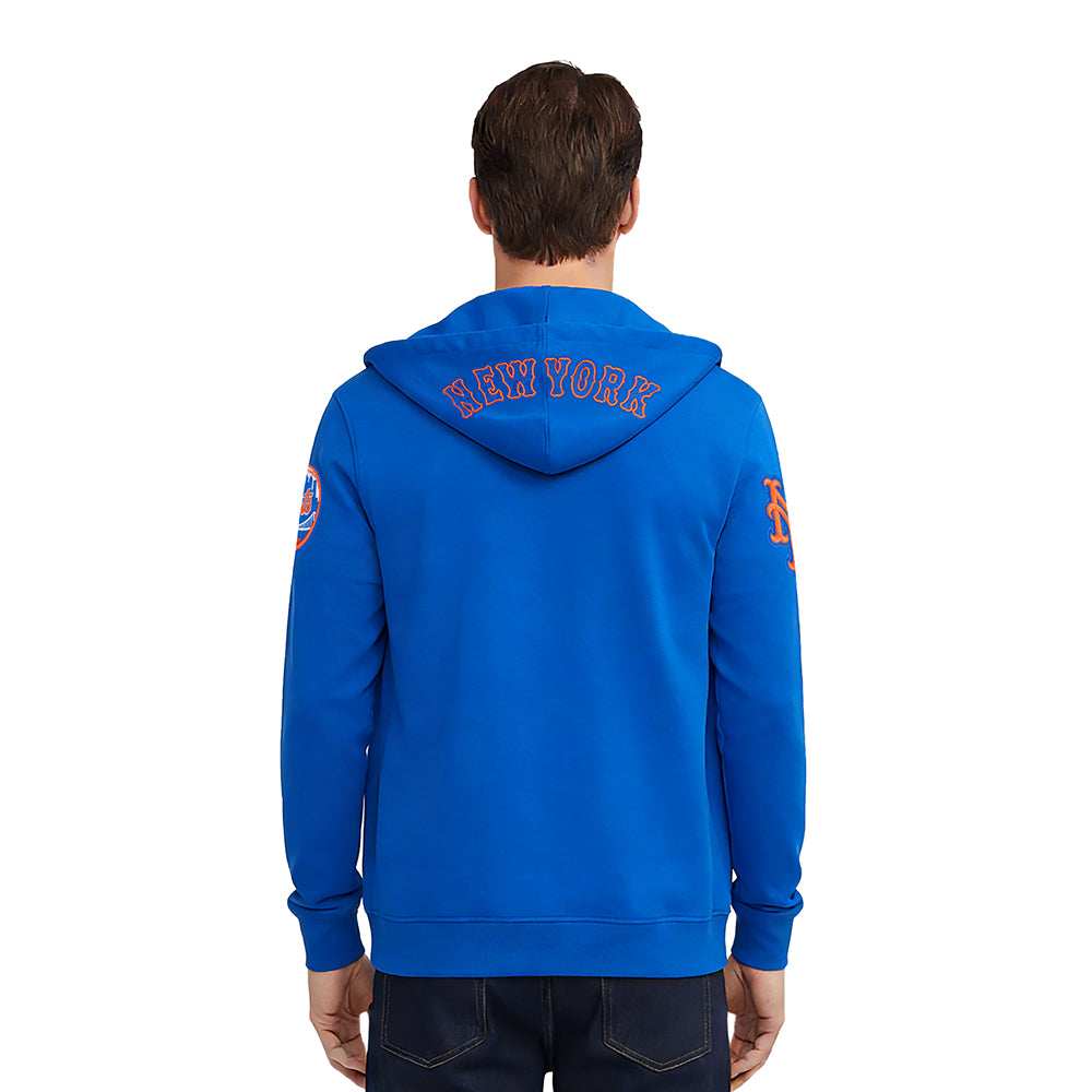 MLB NEW YORK METS CLASSIC CHENILLE MEN'S DK FZ HOODIE (ROYAL BLUE)