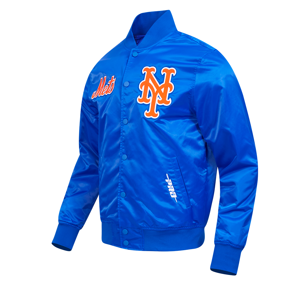 MLB NEW YORK METS SOUVENIR MEN'S SATIN JACKET (ROYAL BLUE)