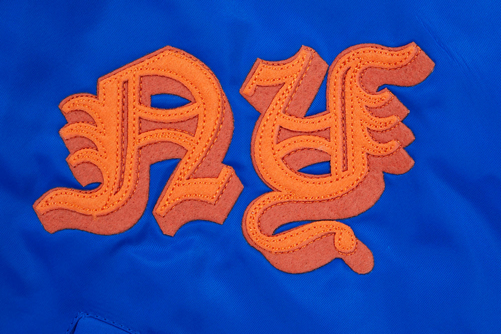 New York Mets Pro Standard Old English Satin Full-Snap Varsity Jacket -  Royal