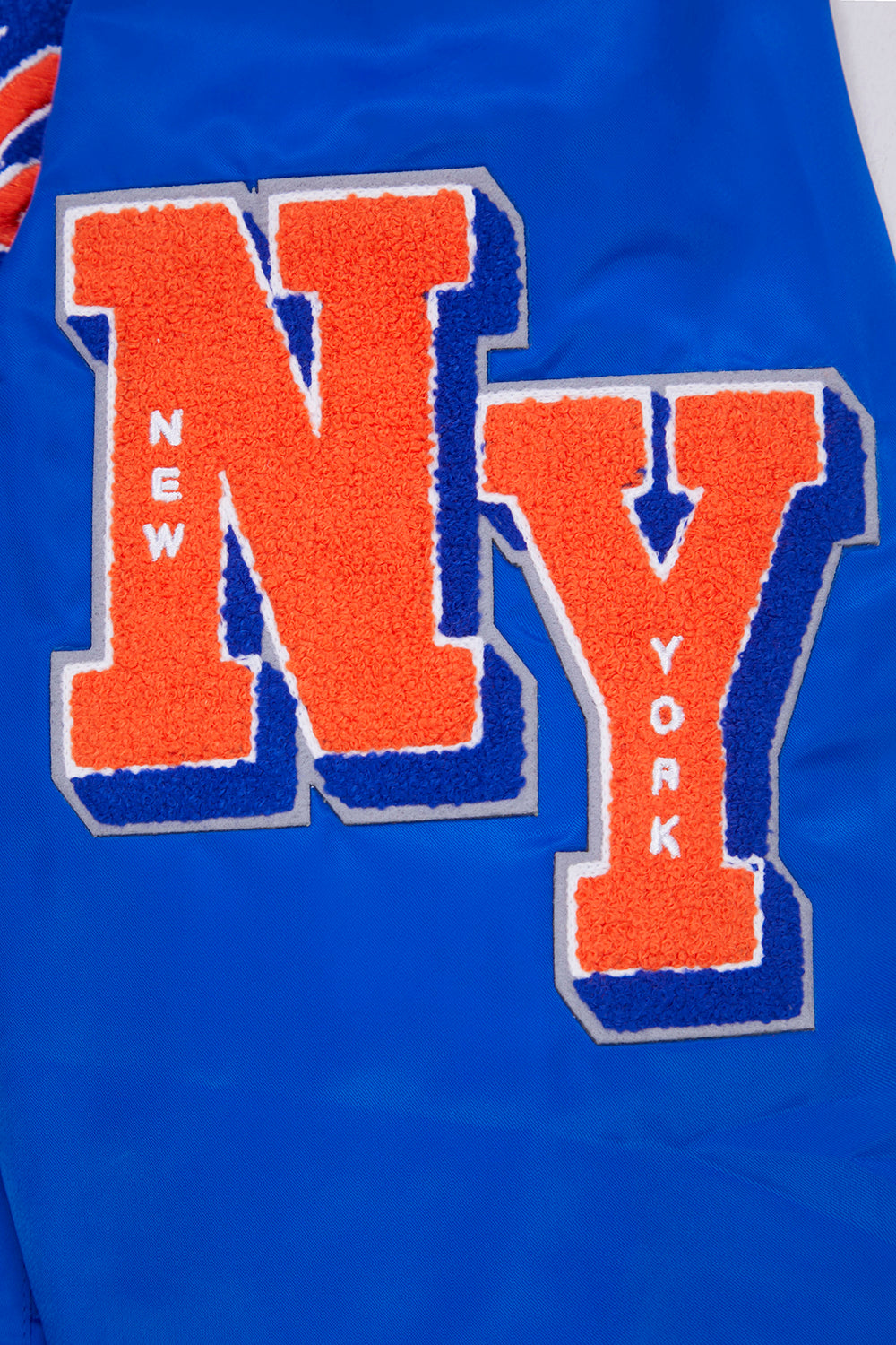 NEW YORK METS MASH UP LOGO SATIN JACKET (ROYAL BLUE) – Pro Standard
