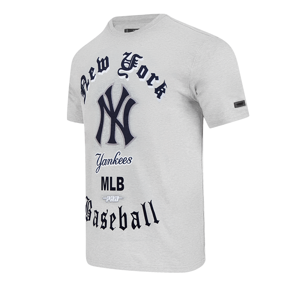 MLB NEW YORK YANKEES OLD ENGLISH MEN'S TOP (HEATHER GREY)