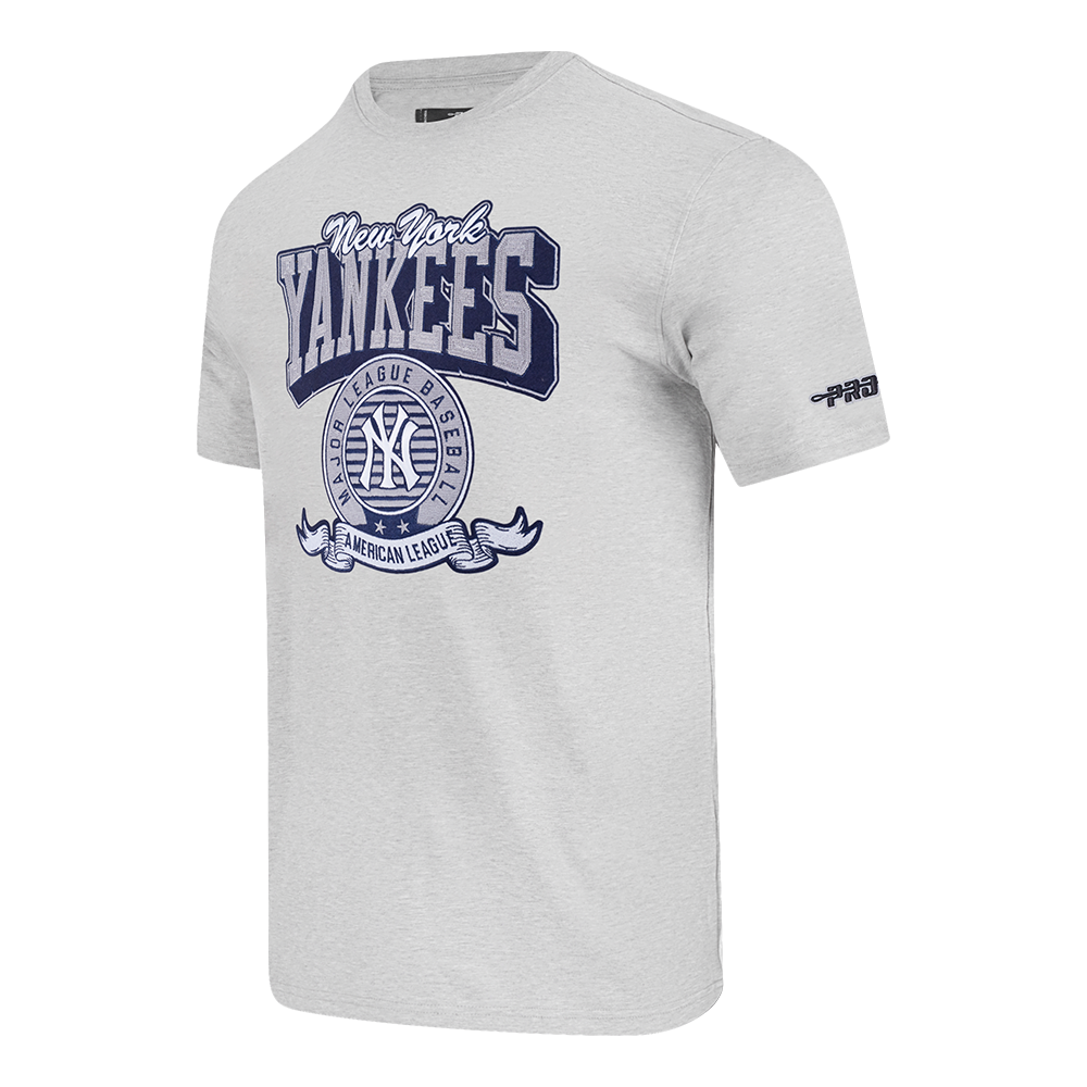 MLB NEW YORK YANKEES TEAM BADGE MEN'S WM SJ TEE (HEATHER GREY)