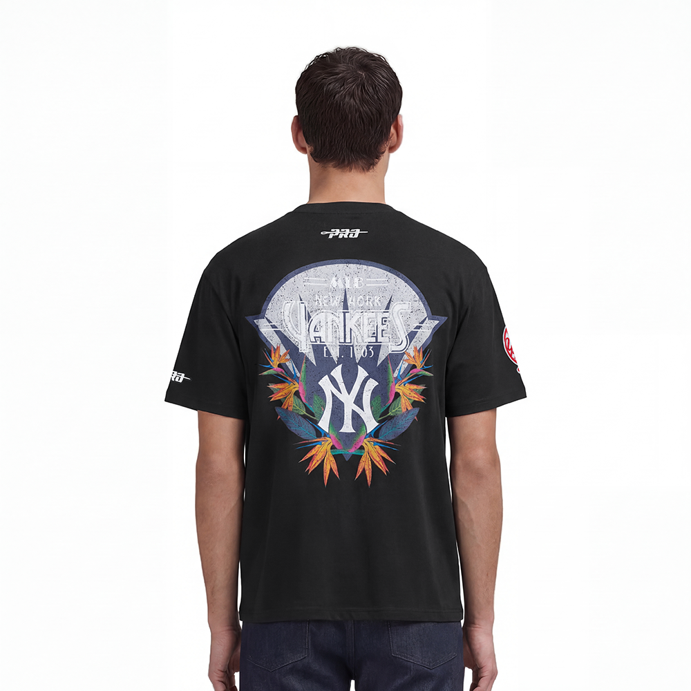 MLB NEW YORK YANKEES PARADISE MEN'S S/S TEE (BLACK)