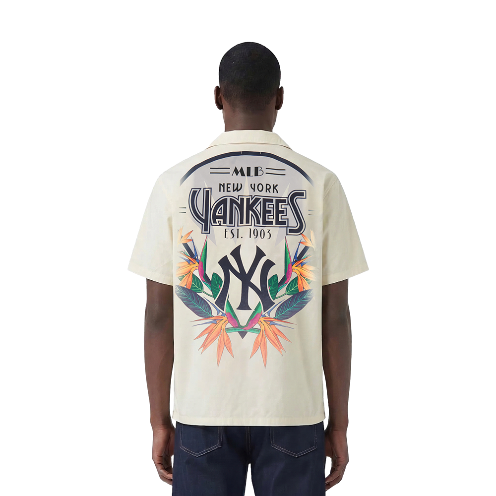 MLB NEW YORK YANKEES PARADISE MEN'S BUTTON DOWN (EGGSHELL)
