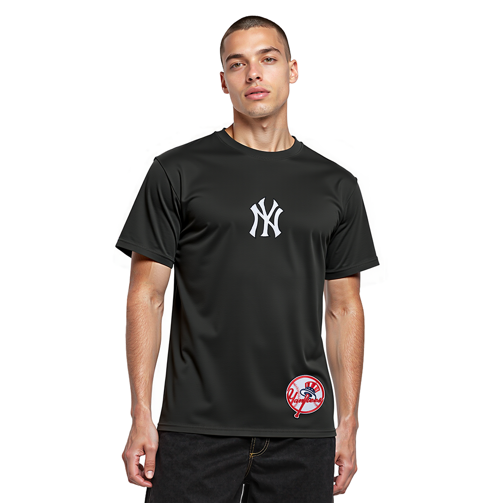 MLB NEW YORK YANKEES WINGSPAN MEN'S CJ DROP SHOULDER TEE (BLACK)