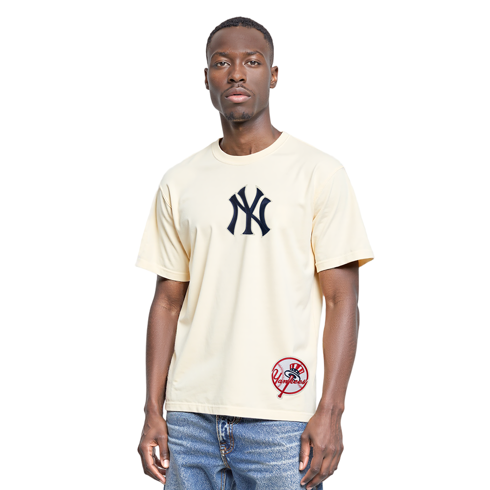 MLB NEW YORK YANKEES WINGSPAN MEN'S CJ DROP SHOULDER TEE (EGGSHELL)