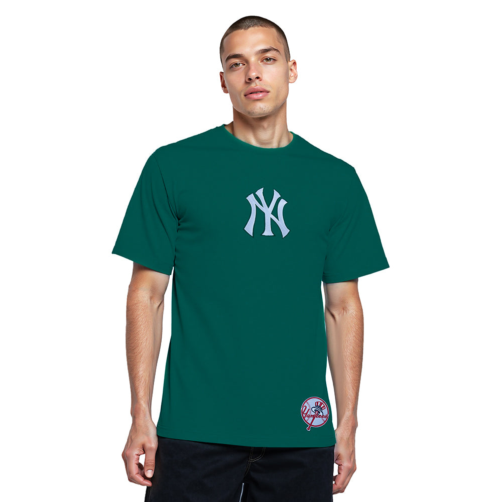 MLB NEW YORK YANKEES WINGSPAN MEN'S CJ DROP SHOULDER TEE (FOREST GREEN)
