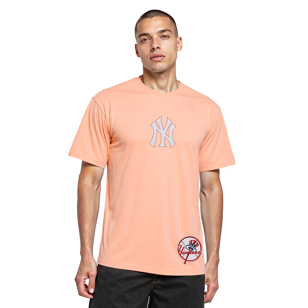 MLB NEW YORK YANKEES WINGSPAN MEN'S CJ DROP SHOULDER TEE (GUAVA)