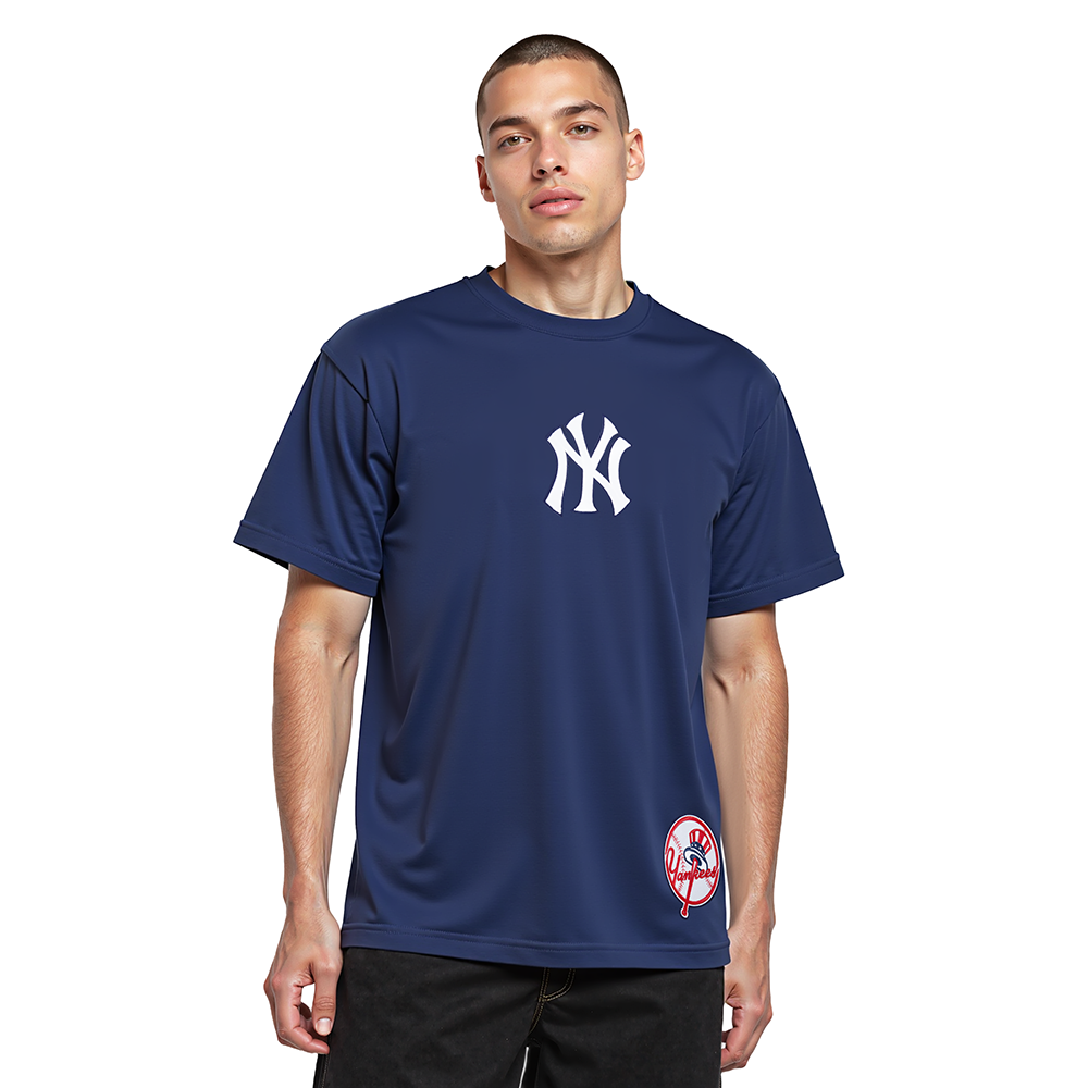 MLB NEW YORK YANKEES WINGSPAN MEN'S CJ DROP SHOULDER TEE (MIDNIGHT NAVY)