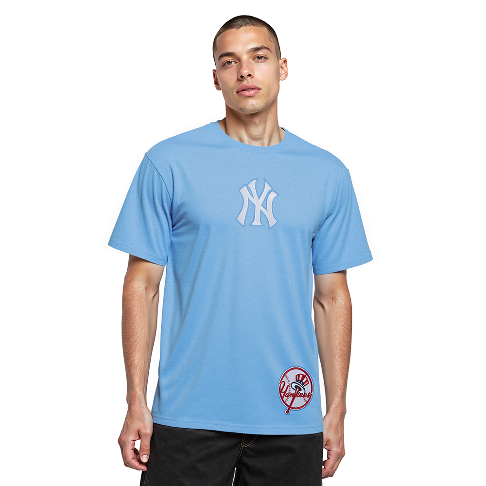 MLB NEW YORK YANKEES WINGSPAN MEN'S CJ DROP SHOULDER TEE (UNIVERSITY BLUE)