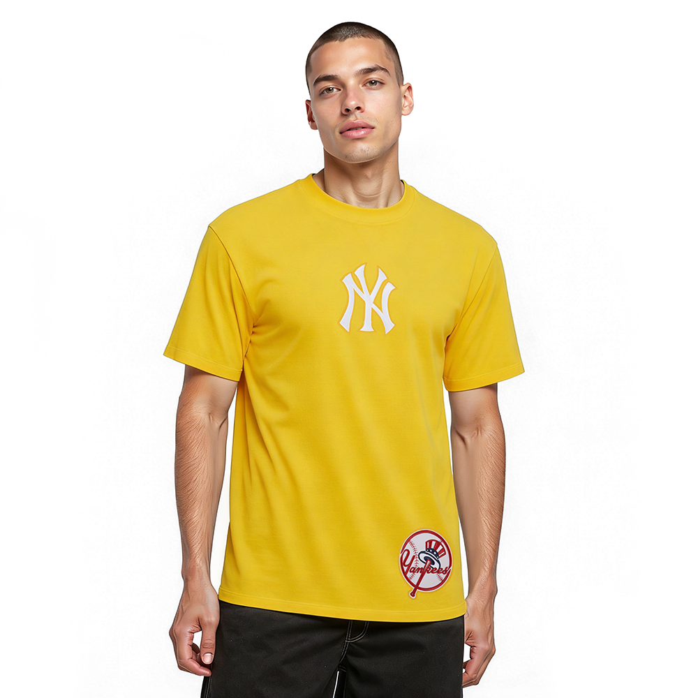 MLB NEW YORK YANKEES WINGSPAN MEN'S CJ DROP SHOULDER TEE (YELLOW)
