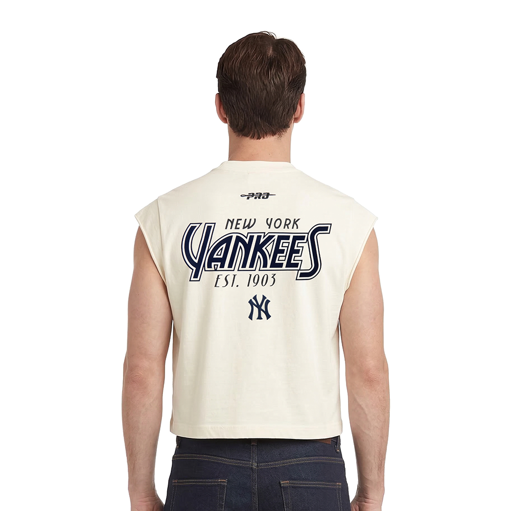 MLB NEW YORK YANKEES PARADISE MEN'S S/S TOP (EGGSHELL)