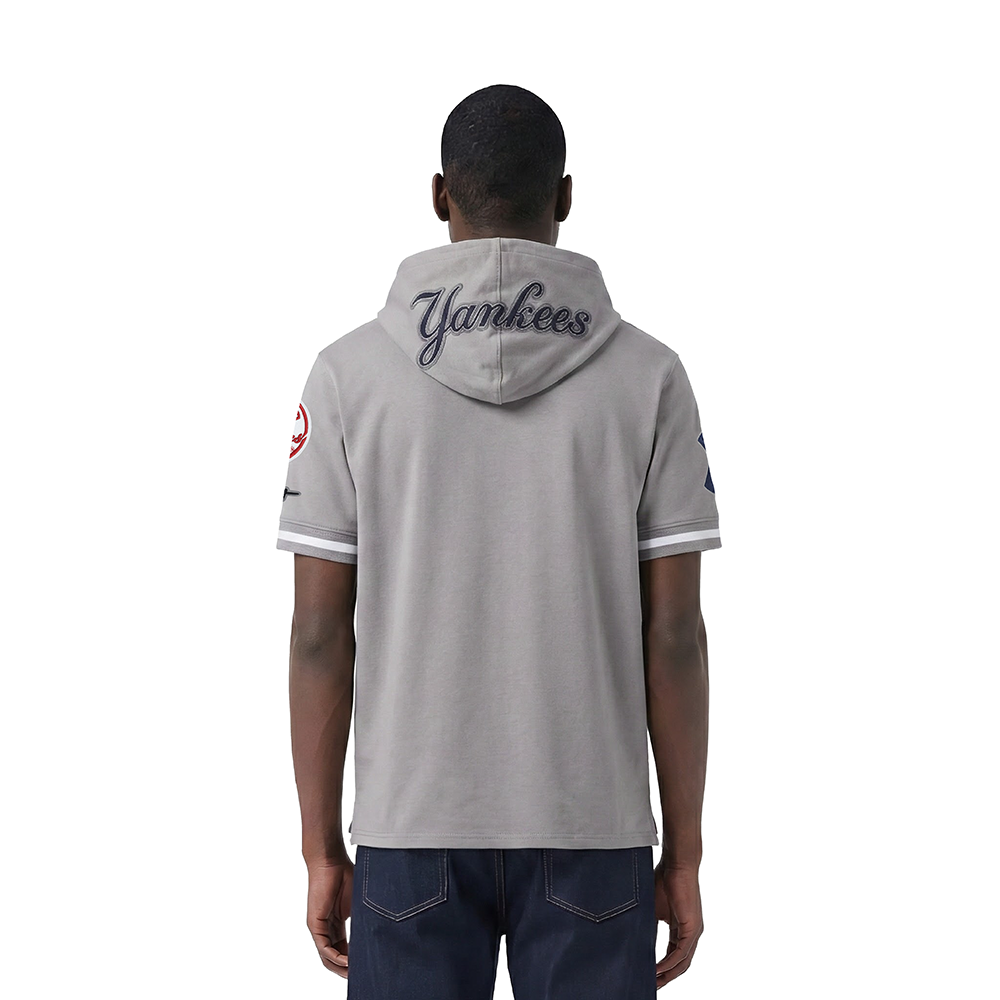 MLB NEW YORK YANKEES CLASSIC CHENILLE MEN'S SS PO HOODIE (GRAY)