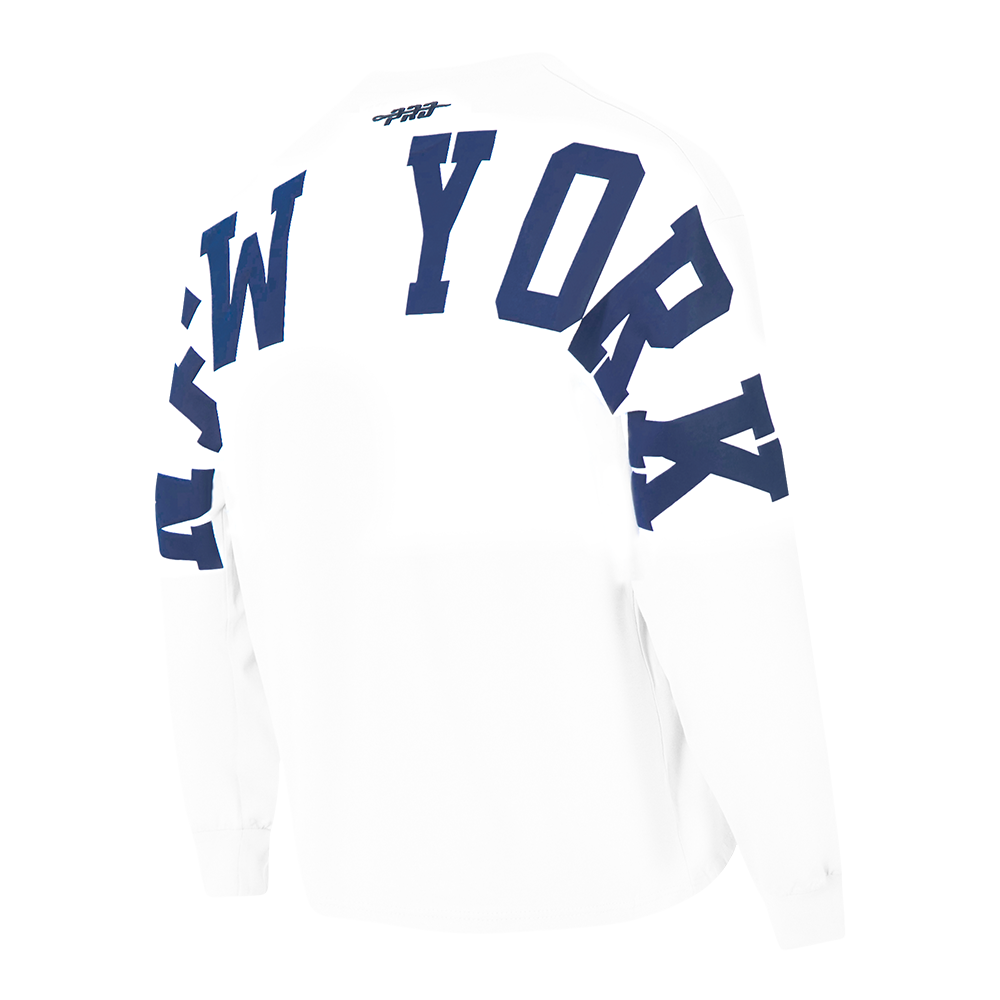 MLB NEW YORK YANKEES WINGSPAN MEN'S DROP SHOULDER LS TEE (WHITE)
