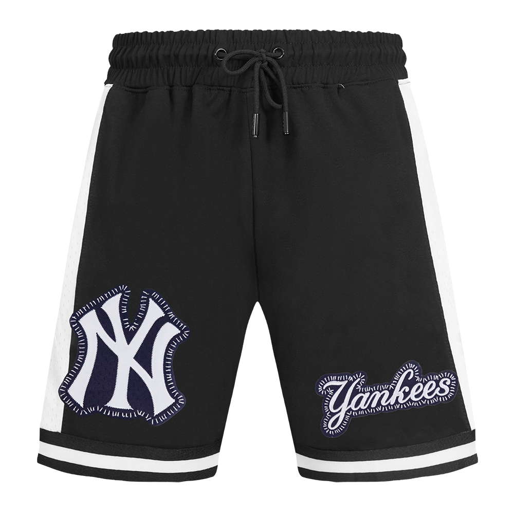 MLB NEW YORK YANKEES DIY PICK STITCH MEN'S DOUBLE KNIT 2.0 SHORT (BLACK)