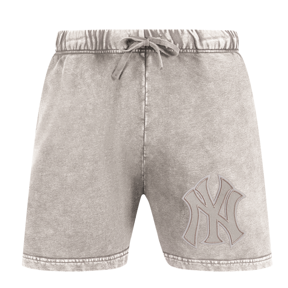 MLB NEW YORK YANKEES WASHED CLASSIC MEN'S ENZYME WASH FT SHORT (WASHED WARM SLATE)