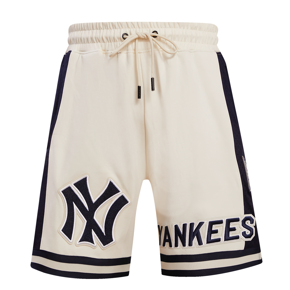 Pro Standard Mens MLB New York Yankees Classic Sj Striped Crew Neck T-Shirt LNY135130-EMN Eggshell/ Midnight Navy 2XL