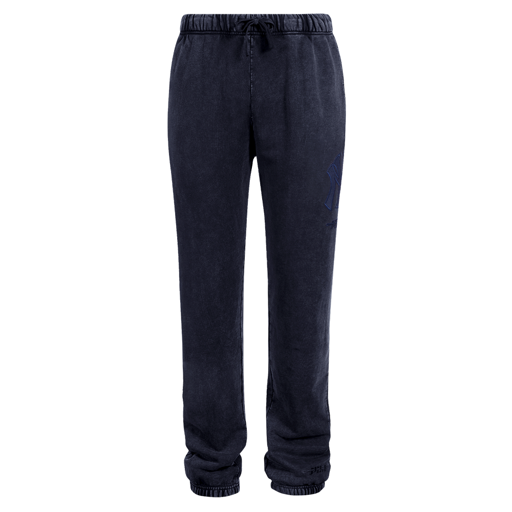 MLB NEW YORK YANKEES WASHED CLASSIC MEN'S ENZYME WASH RELAXED FIT SWEATPANT (WASHED MIDNIGHT NAVY)
